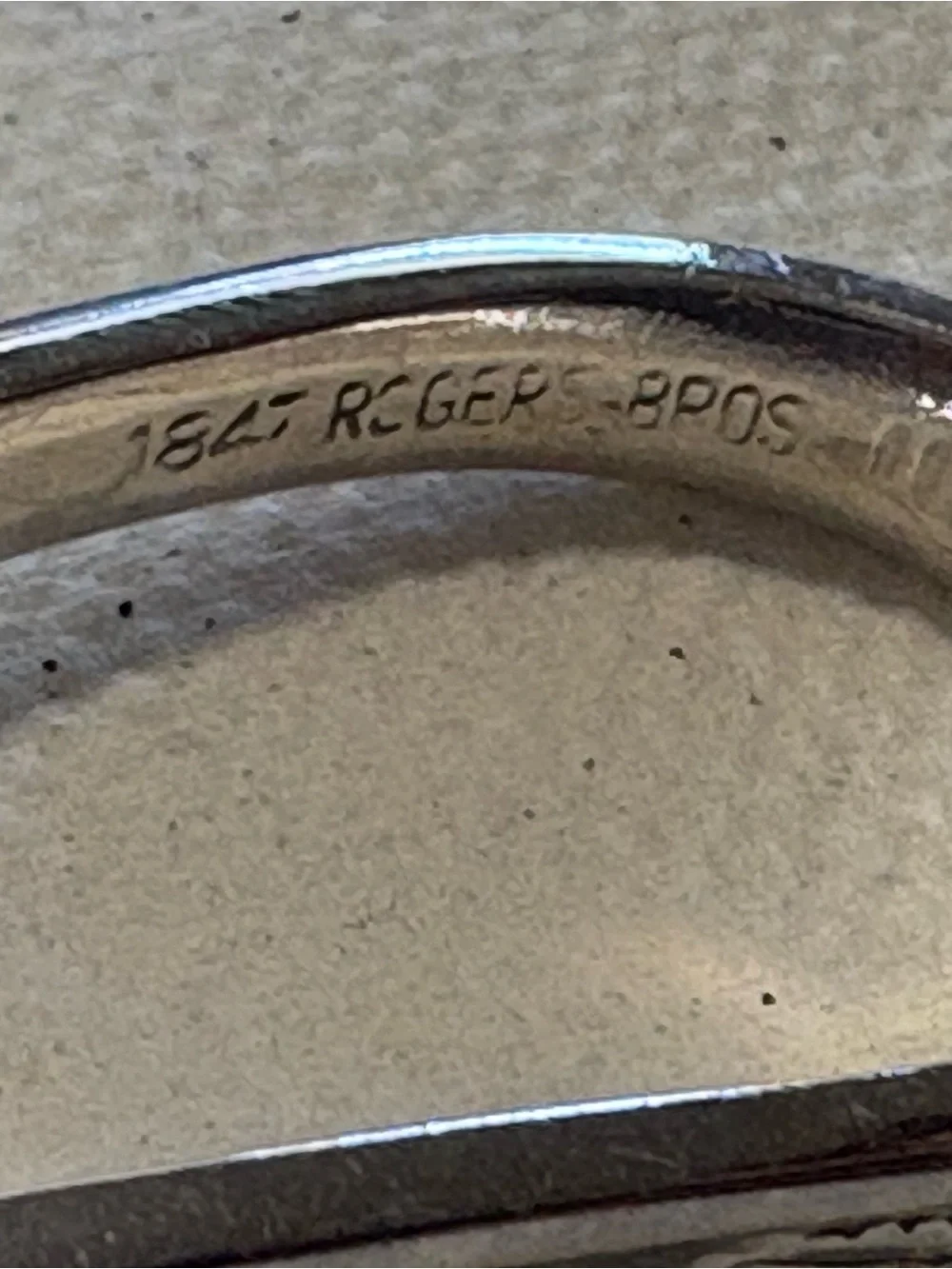 Silver 1847 Roger and bros set of six napkin clips.